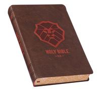 KJV Kids Bible, 40 Pages Full Color Study Helps, Presentation Page, Ribbon Marker, Holy Bible for Children Ages 8-12, Lion Emblem Faux Leather Flexible Cover
