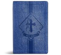 KJV Kids Bible, Royal Blue LeatherTouch, Red Letter, Presentation Page, Study Helps for Children, Full-Color Inserts and Maps, Easy-to-Read Bible MCM ... Version, Kids Bible, Royal Blue Leathertouch