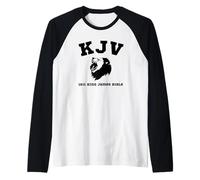 KJV King James Bible 1611 Lion Christian Raglan Baseball Tee
