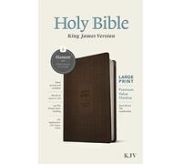 KJV Large Print Premium Value Thinline Bible, Filament Enabl: King James Version, Dark Brown Tile, Leatherlike, Thinline Reference, Filament Enabled