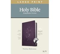 KJV Large Print Thinline Reference Bible, Filament Enabled E: King James Version, Floral Frame Purple Leatherlike, Filament Enabled, Thinline Reference Bible