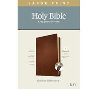 KJV Large Print Thinline Reference Bible, Filament Enabled E: King James Version, Thinline Reference Bible, Brown, Filament Enabled Edition, Red Letter, Genuine Leather