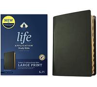 KJV Life Application Study Bible, Third Edition, Large Print: King James Version, Black, Genuine Leather, Life Application Study, Indexed, Red Letter, With Ribbon Marker