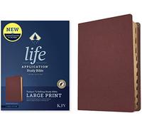 KJV Life Application Study Bible, Third Edition, Large Print: King James Version, Burgundy, Genuine Leather, Life Application Study, Indexed, Red Letter, With Ribbon Marker
