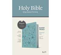 KJV Personal Size Giant Print Bible, Filament Enabled Edition (Red Letter, Leatherlike, Floral Leaf Teal): King James Version, Floral Leaf Teal, Leatherlike, Giant Print, Personal Size