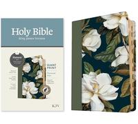 KJV Personal Size Giant Print Bible, Filament-Enabled: King James Version, Magnolia Sage Green, Leatherlike, Personal Size, Giant Print, ... Indexed, Red Letter, With Ribbon Marker