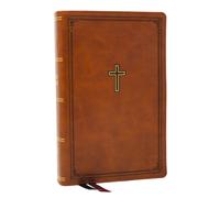KJV Personal Size Large Print End-of-Verse Reference Bible, Brown Leathersoft, Red Letter, Comfort Print (Thumb Indexed)