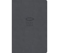 KJV Super Giant Print Reference Bible, Value Edition, Charcoal LeatherTouch