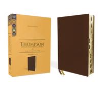 KJV, Thompson Chain-Reference Bible, Genuine Leather, Calfskin, Brown, Red Letter, Thumb Indexed, Comfort Print