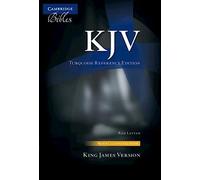 KJV Turquoise Reference Bible, Black Calf Split Leather, Red-letter Text, KJ674:XR