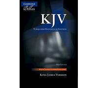 KJV Turquoise Reference Bible, Black Calfskin Leather, Full Yapp, KJ675:XRLY