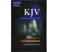 KJV Turquoise Reference Bible, Black Goatskin Leather, Red-letter Text, KJ676:XRL