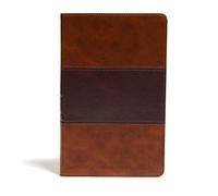 KJV Ultrathin Reference Bible, Saddle Brown LeatherTouch, In: Red Letter, Easy-To-Carry, Smythe Sewn, Full-Color Maps, Double Column, Cross References, Concordance, Ribbon Markers