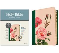 KJV Wide Margin Bible, Filament Enabled Edition (Red Letter, Leatherlike, Pink Rose Garden, Indexed)