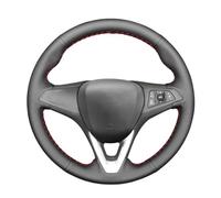 KJWPYNF Steering Wheel Cover, for Vauxhall Corsa (E) 2014-2019, Customize DIY Hand Sewing Hand-stitched Leather