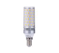 KJXP Lighting, Pack of 20, Led Candle Light Bulb AC220V E14/E27 Screw Household Tri-colour Changing Light 12w/16w Led Corn Bulb(Tri-colour,Silver E14-16W)
