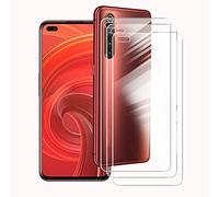 KJYF [3 Pieces] for Oppo Realme X50 Pro 5G (6.44") Tempered Glass, 9H Hardness Screen Protector Film Tempered Glass for Oppo Realme X50 Pro 5G Smartphone