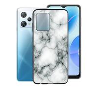 KJYF Case for Blackview A53 Pro (6.5 Inches), Black Silicone Case Cover Ultra Thin Soft Bumper Shockproof Anti-Scratch Matte Protection Phone Case for Blackview A53 Pro - Marble
