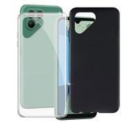KJYF Case for Fairphone 4, Black Simple Anti-Scratch Cover, Ultra-Thin Soft TPU Gel Case, Flexible Silicone Fashion Protection Case for Fairphone 4 6.3 Inch - 2 PACK