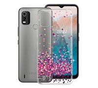 KJYF Case for Nokia C21 Plus (6.52 Inch), Slim Soft Silicone Bumper TPU Case Environmentally Friendly Durable Phone Case Scratch-Resistant Shockproof Protective Case for Nokia C21 Plus - Pink Love