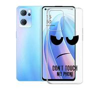 KJYF Case for Oppo Find X5 Lite (6.43"), Transparent Soft TPU Protective Cases, Ultra Thin Silicone Anti-Scratch Cover for Oppo Find X5 Lite - Don't Touch Me