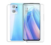 KJYF For OPPO Find X5 Lite Case, 1 Piece Tempered Glass, Transparent Anti-scratch Silicone TPU Case and Tempered Glass Film for Oppo Find X5 Lite (6.43") - Transparent