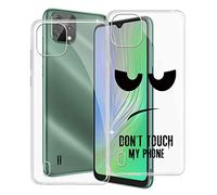 KJYF Mobile Phone Case for Blackview New A55, KJF Transparent Case Silicone Protective Case TPU Case Bumper Anti-Scratch Protective Cover for Blackview New A55 (6.53 Inch) - [Pack of 2]