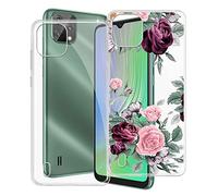 KJYF Mobile Phone Case for Blackview New A55, KJF Transparent Case Silicone Protective Case TPU Case Bumper Anti-Scratch Protective Cover for Blackview New A55 (6.53 Inch) - [Pack of 2]