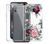 KJYF Mobile Phone Case for Gigaset GS5, KJF Transparent Case Silicone Protective Case TPU Bumper Anti-Scratch Protective Cover for Gigaset GS5 (6.30 Inch) - Pack of 2
