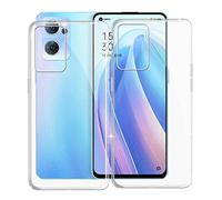 KJYF Mobile Phone Case for Oppo Reno7 CPH2371, KJF Transparent Silicone Protective Case TPU Case Bumper Anti-Scratch Protective Cover for Oppo Reno7 CPH2371 (6.43 Inches) - [Pack of 2]