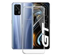 KJYF Mobile Phone Case for Realme GT 5G (6.43 Inches), KJF Transparent Silicone Protective Case TPU Bumper Anti-Scratch Protective Cover for Realme GT 5G - Transparent