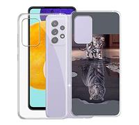 KJYF Mobile Phone Case for Samsung Galaxy A52s 5G, KJF Transparent Silicone Protective Case TPU Bumper Anti-Scratch Protective Cover for Samsung Galaxy A52s 5G (6.5 Inches) - Pack of 2