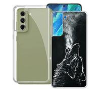 KJYF Mobile Phone Case for Samsung Galaxy S22 5G, KJF Transparent Silicone Protective Case TPU Bumper Anti-Scratch Protective Cover for Samsung Galaxy S22 5G (6.1 Inch) - [Pack of 2]