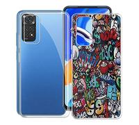 KJYF Mobile Phone Case for Xiaomi Redmi Note 11S, KJF Transparent Case Silicone Protective Case TPU Case Bumper Anti-Scratch Protective Cover for Xiaomi Redmi Note 11S (6.43 Inches) - [Pack of 2]