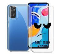 KJYF Mobile Phone Case for Xiaomi Redmi Note 11S, KJF Transparent Case Silicone Protective Case TPU Case Bumper Anti-Scratch Protective Cover for Xiaomi Redmi Note 11S (6.43 Inches) - [Pack of 2]