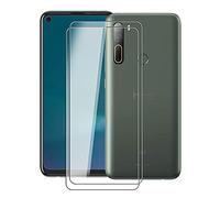 KJYF Pack of 2 tempered glass screen protectors for HTC U20 5G (6.8"), HD clear tempered glass screen protector, 9H hardness.