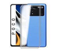KJYF Pack of 4 screen protectors for Poco M4 Pro (6.43 inches), high quality HD clear tempered glass screen protector, 9H hardness.