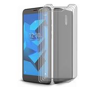 KJYF Pack of 5 screen protectors for Nuu Mobile A10L (5.45 inches), high quality HD clear tempered glass screen protector, 9H hardness.