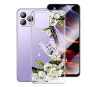 KJYF Phone Case for Cubot P80 (6.58"), Soft Shockproof Shell Bumper Cover with 360° Rotation Ring Kickstand, Cute Pattern Design for Girl Woman, for Cubot P80 Clear Case - XT8