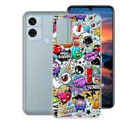 KJYF Phone Case for Oukitel C33 (6.75 Inch), Shockproof Bumper Soft Cover Shell, [Ultra-Slim Stylish X Anti-Yellowing] Protection Case for Oukitel C33, for Women/Girl - Graffiti