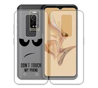 KJYF Phone Case for Ulefone Armor 17 Pro (6.58 Inch), Silicone Shockproof Shell Bumper Cover, Clear + Cute Pattern Design Case for Ulefone Armor 17 Pro [Ultra-Slim X Anti-Yellowing] - [2 Pieces]