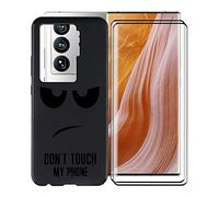 KJYF Phone Case for ZTE Axon 40 Ultra (6.8"), Soft Silicone TPU Case Shockproof Protective Cover with 2 Pieces Tempered Glass Screen Protector for ZTE Axon 40 Ultra - Do not Touch
