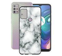KJYF Protective Case for Motorola Moto G50 (6.5 Inches) Silicone Case Black TPU Cover Bumper Anti-Scratch Protective for Motorola Moto G50 Marble