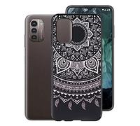 KJYF Protective Case for Nokia G11 (6.5 Inches) Silicone Case Black TPU Cover Bumper Anti-Scratch Protective for Nokia G11 - Powder Mandala
