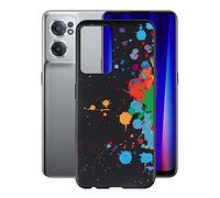 KJYF Protective Case for OnePlus Nord CE 2 5G (6.43 Inches) Silicone Case Black TPU Cover Bumper Anti-Scratch Protective for OnePlus Nord CE 2 5G - Graffiti