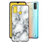 KJYF Protective case for Tecno Spark Go 2021 (6.52 inches), silicone case, black, TPU cover, bumper, anti-scratch, protective for Tecno Spark Go 2021, marble