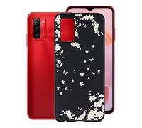KJYF Protective Case for Ulefone Note 12P (6.81 inches), Silicone Case Black TPU Cover Bumper Anti-Scratch Protective for Ulefone Note 12P - Mountain Flower