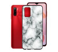 KJYF Protective Case for Ulefone Note 12P (6.82 inches), Silicone Case Black TPU Cover Bumper Anti-Scratch Protective for Ulefone Note 12P - Marble