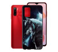 KJYF Protective Case for Ulefone Note 12P (6.82 inches), Silicone Case Black TPU Cover Bumper Anti-Scratch Protective for Ulefone Note 12P - Lone Wolf