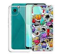 KJYF Protective Case for Wiko T10 (6.5 Inches), Silicone Case Transparent TPU Cover Bumper Anti-Scratch Protective Mobile Phone Case for Wiko T10 - Pack of 2